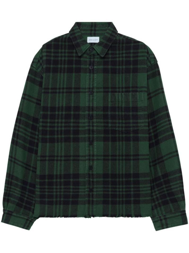 John Elliott Hemi Alpine-check cotton flannel shirt - Green von John Elliott