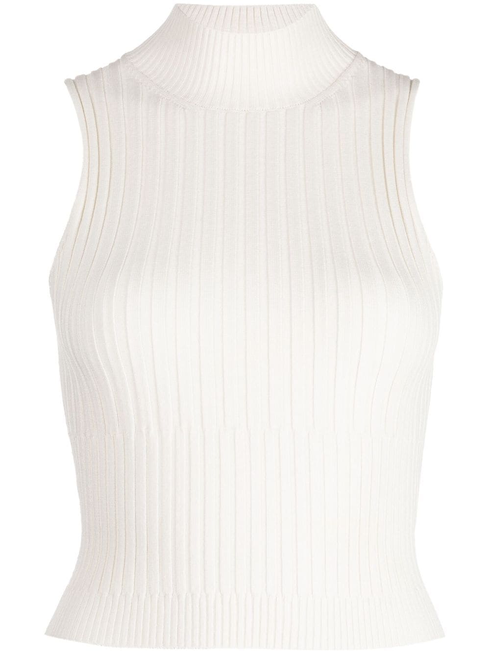 John Elliott Piper mock-neck ribbed-knit top - White von John Elliott