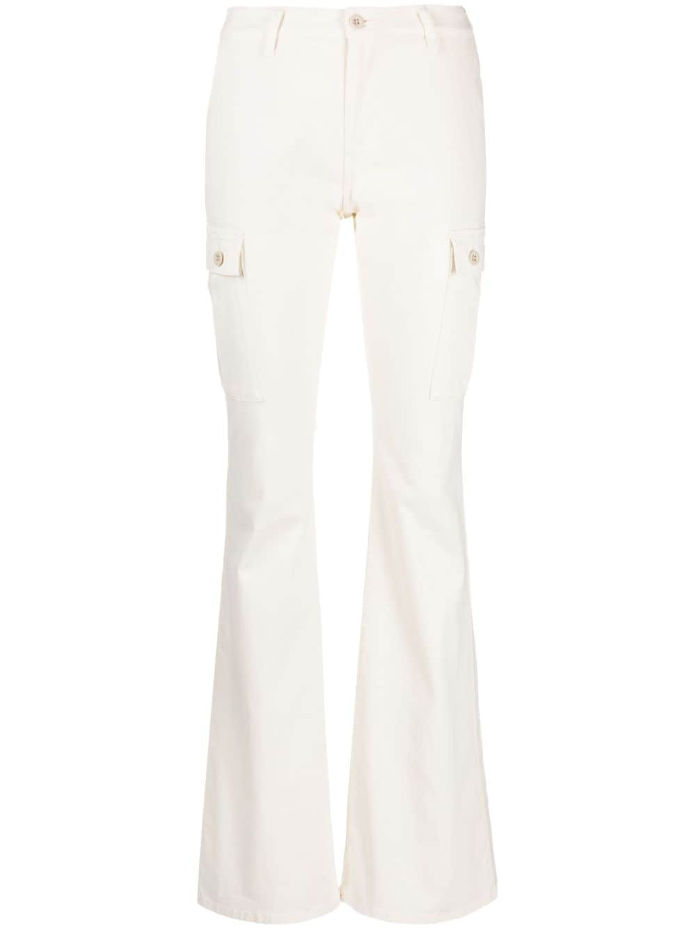 John Elliott Riley low-rise utility bootcut trousers - White von John Elliott