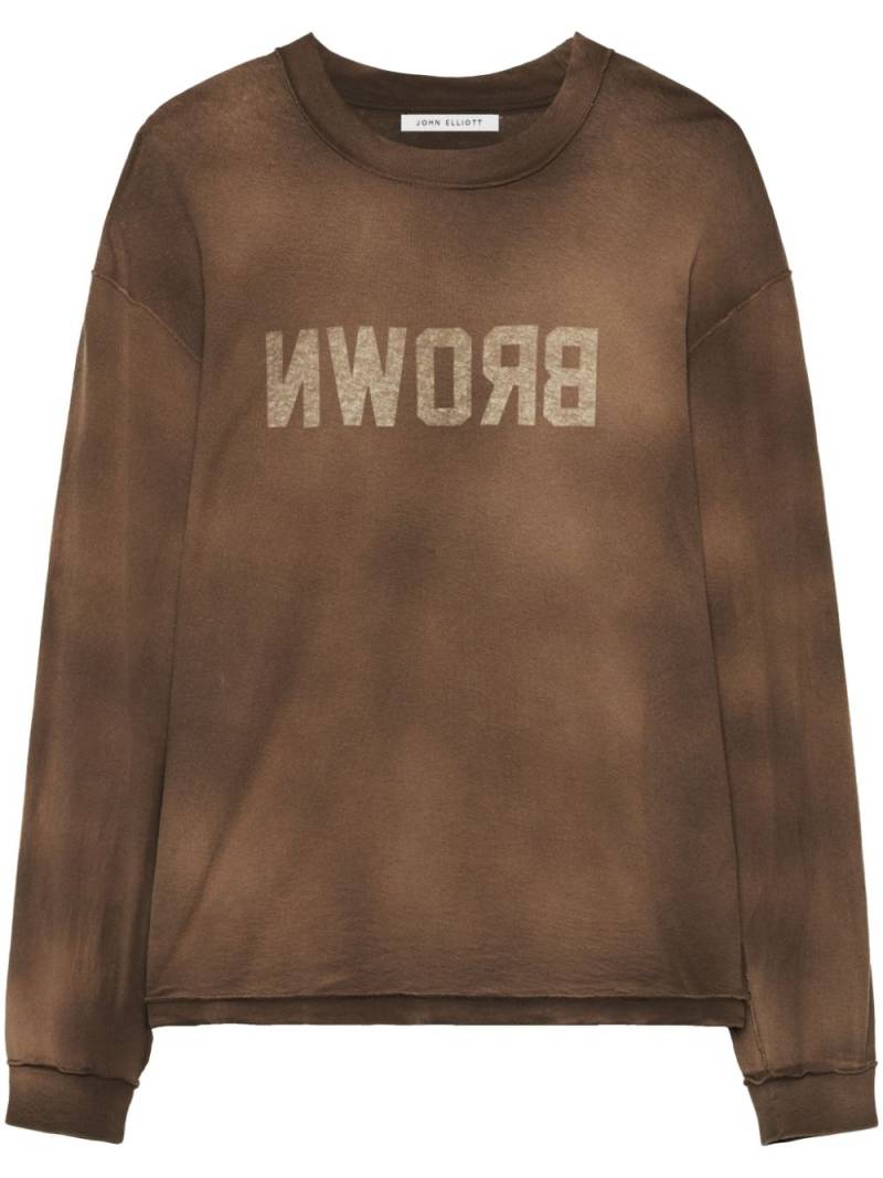 John Elliott Rush Brown-print cotton sweatshirt von John Elliott