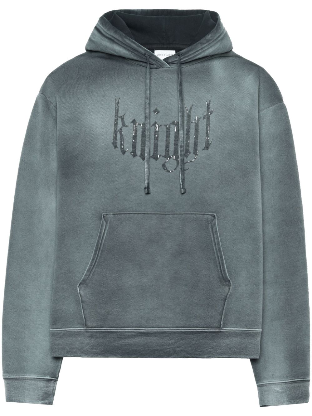 John Elliott Rush Knight-print cotton hoodie - Blue von John Elliott