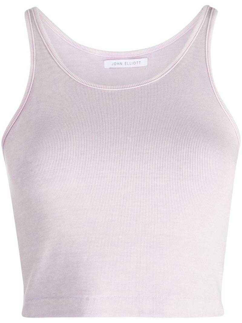 John Elliott cotton ribbed-knit crop top - Purple von John Elliott