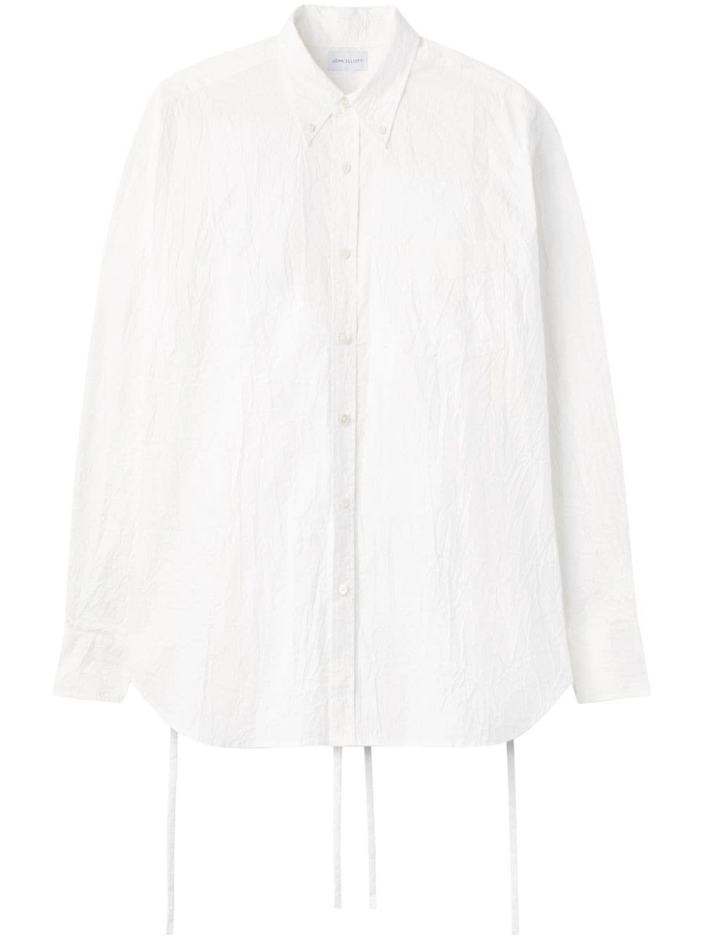 John Elliott crinkled tie-waist shirt - White von John Elliott