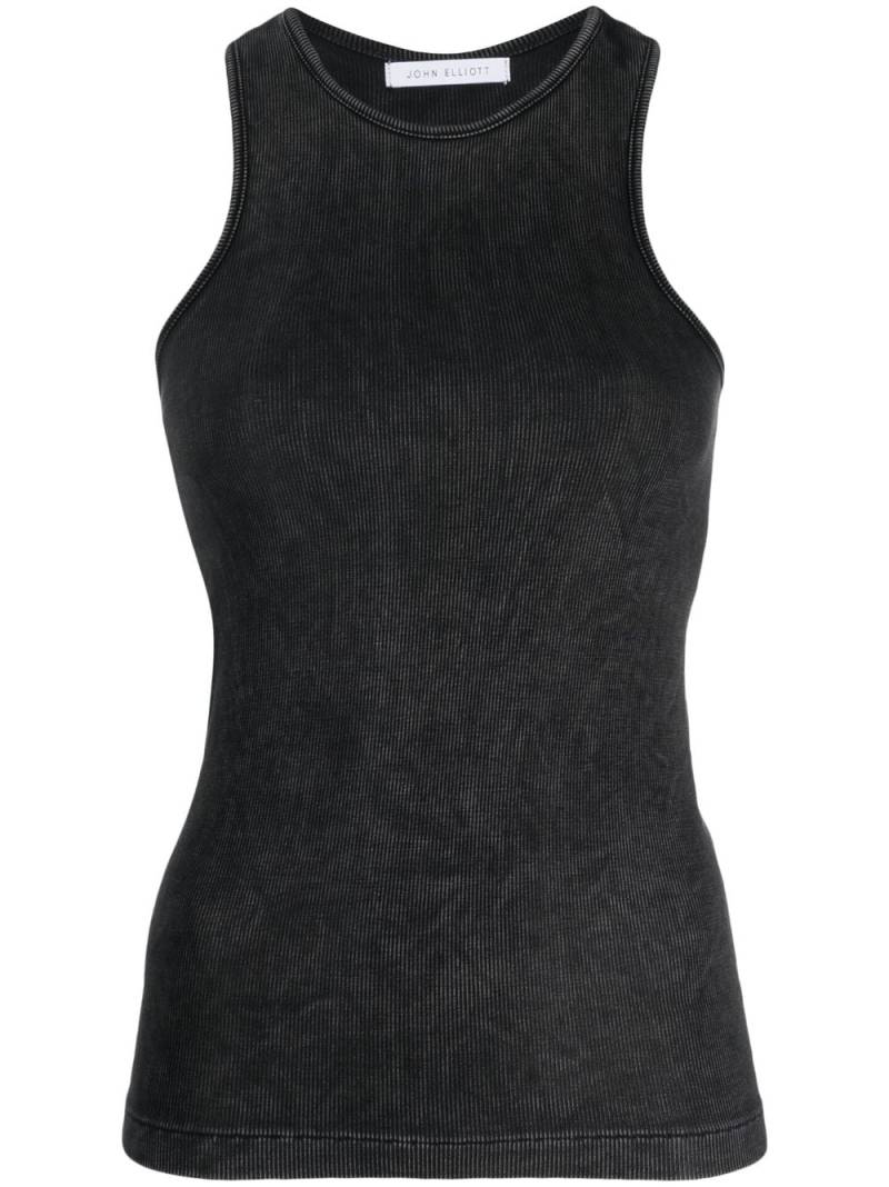 John Elliott distressed-effect ribbed tank top - Black von John Elliott