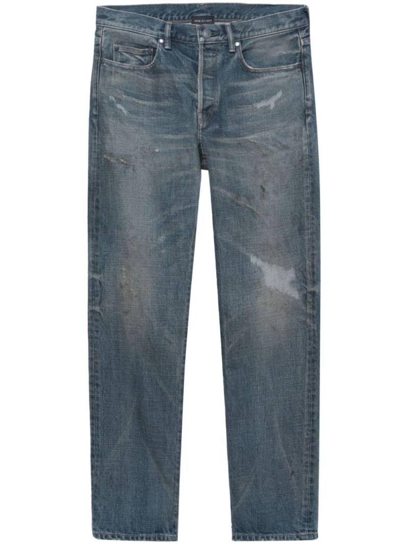 John Elliott distressed straight-leg jeans - Blue von John Elliott