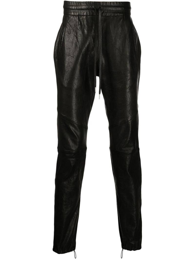 John Elliott drawstring leather trousers - Black von John Elliott