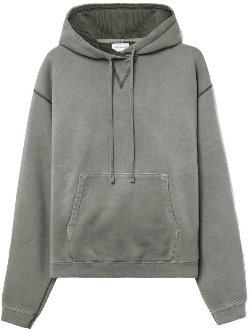 John Elliott faded thermal-lined hoodie - Grey von John Elliott