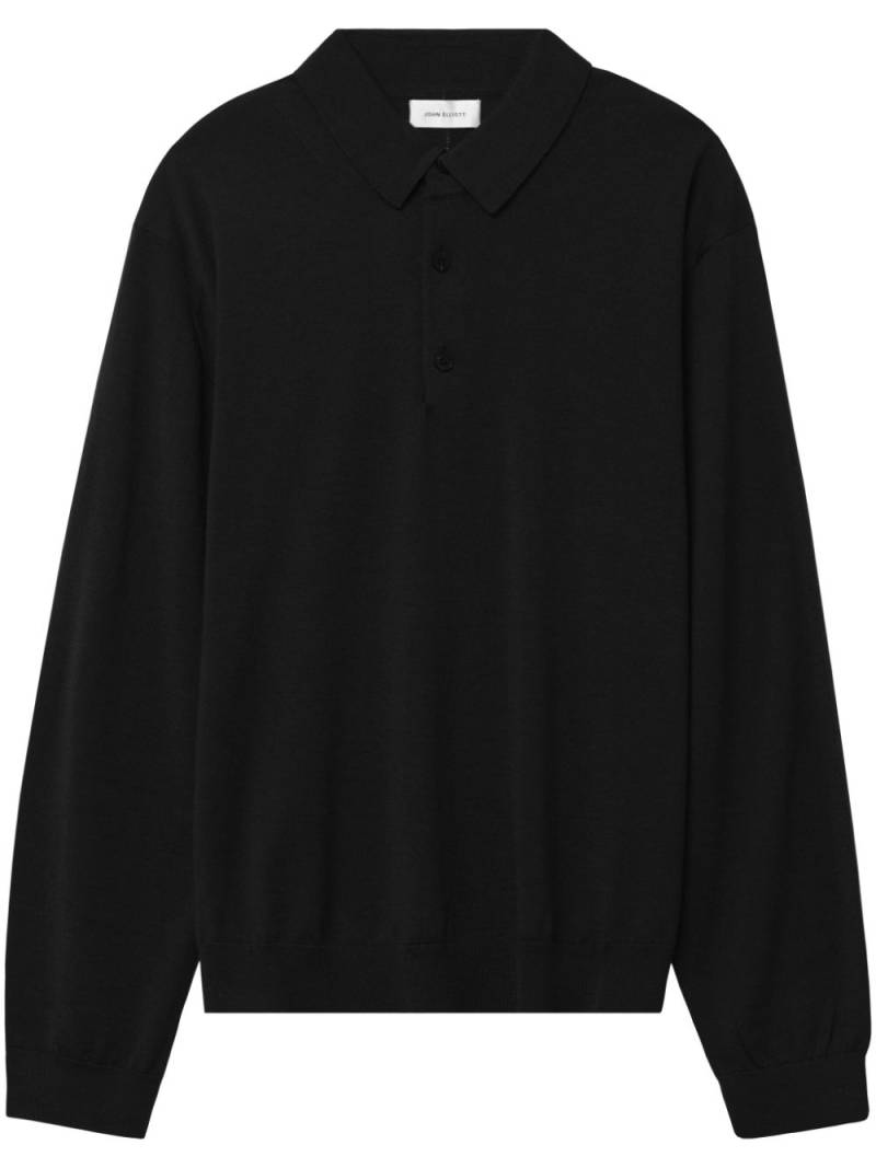 John Elliott long-sleeve polo shirt - Black von John Elliott