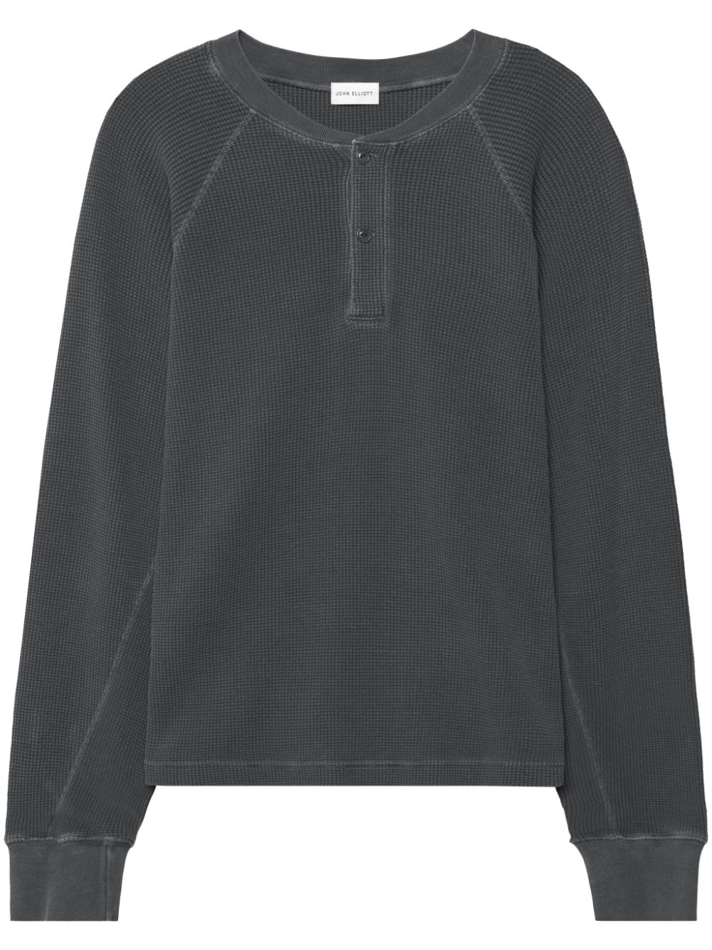 John Elliott long-sleeve thermal henley top - Grey von John Elliott