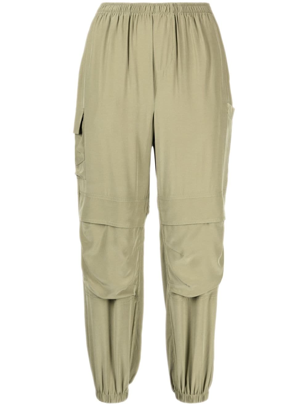 John Elliott multiple-pockets cropped silk trousers - Green von John Elliott
