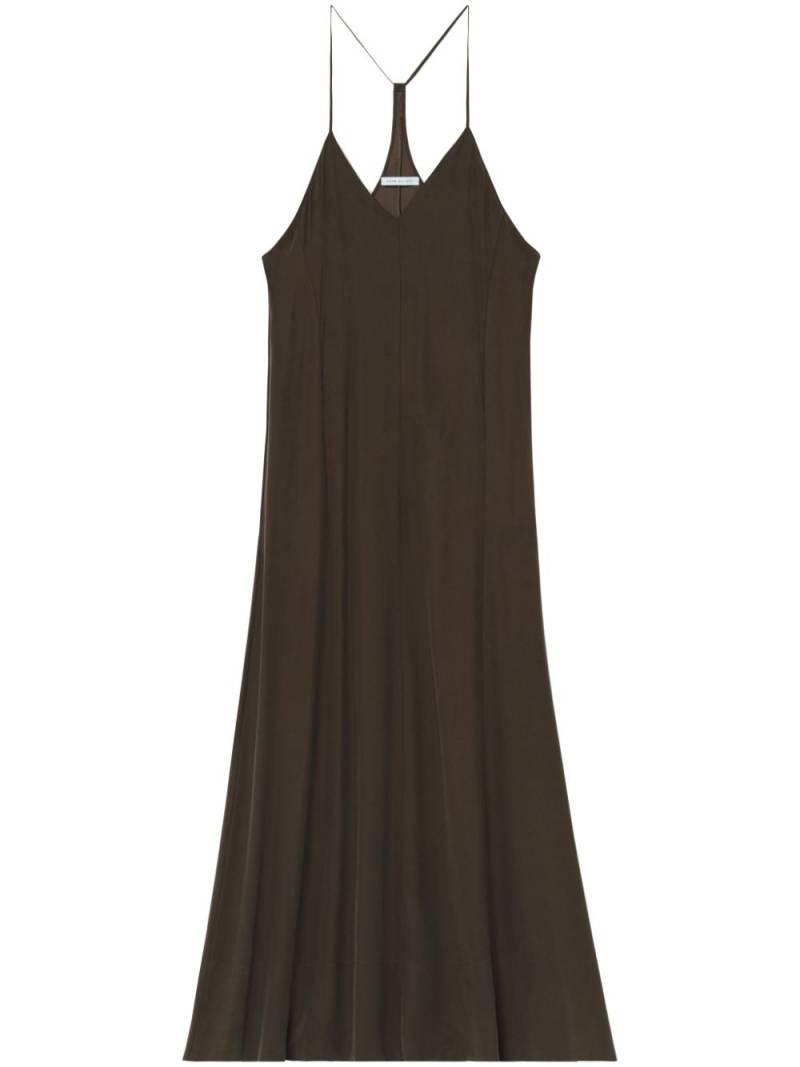 John Elliott racerback silk midi dress - Brown von John Elliott