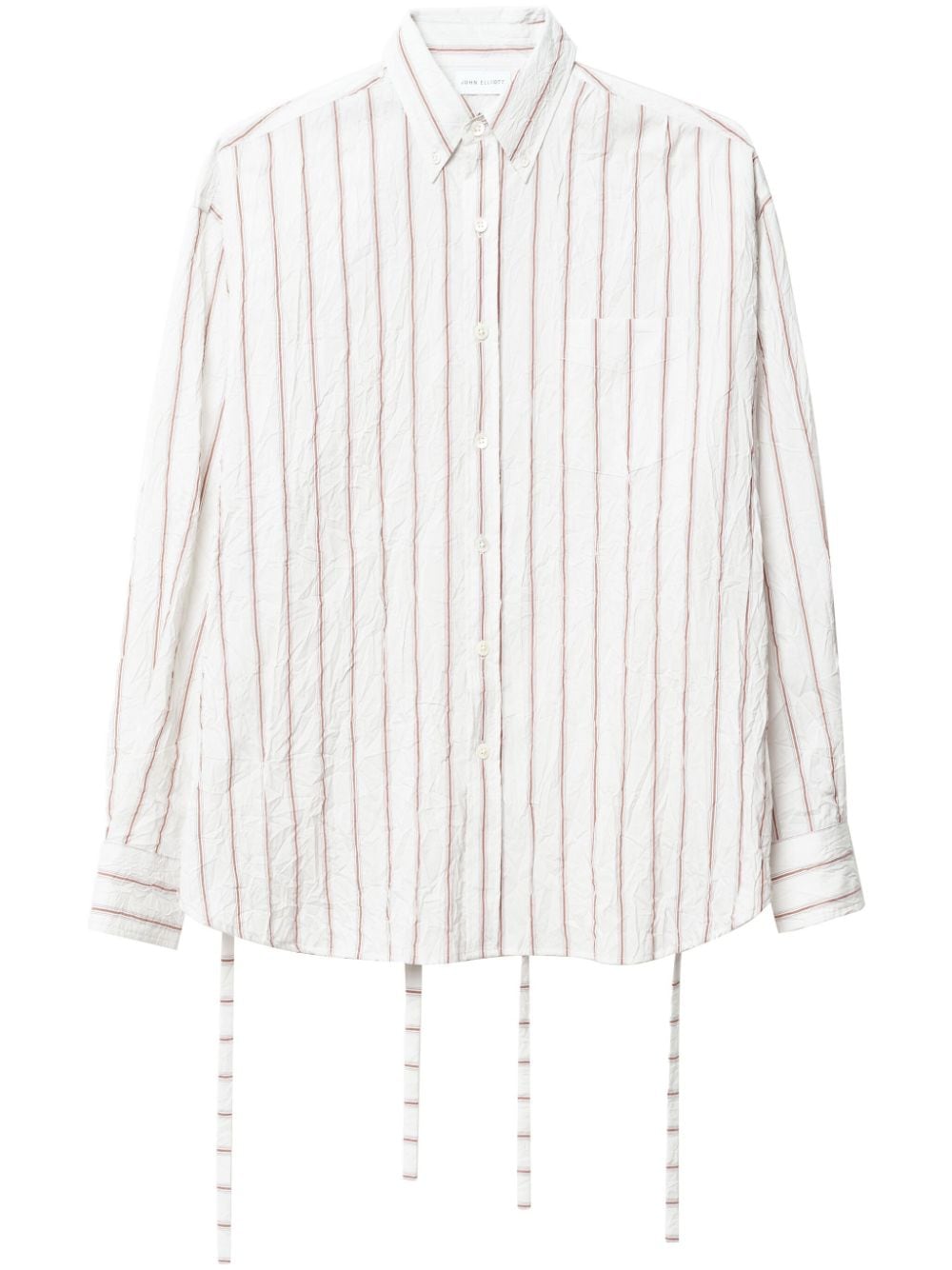 John Elliott stripe-print cotton-blend shirt - White von John Elliott
