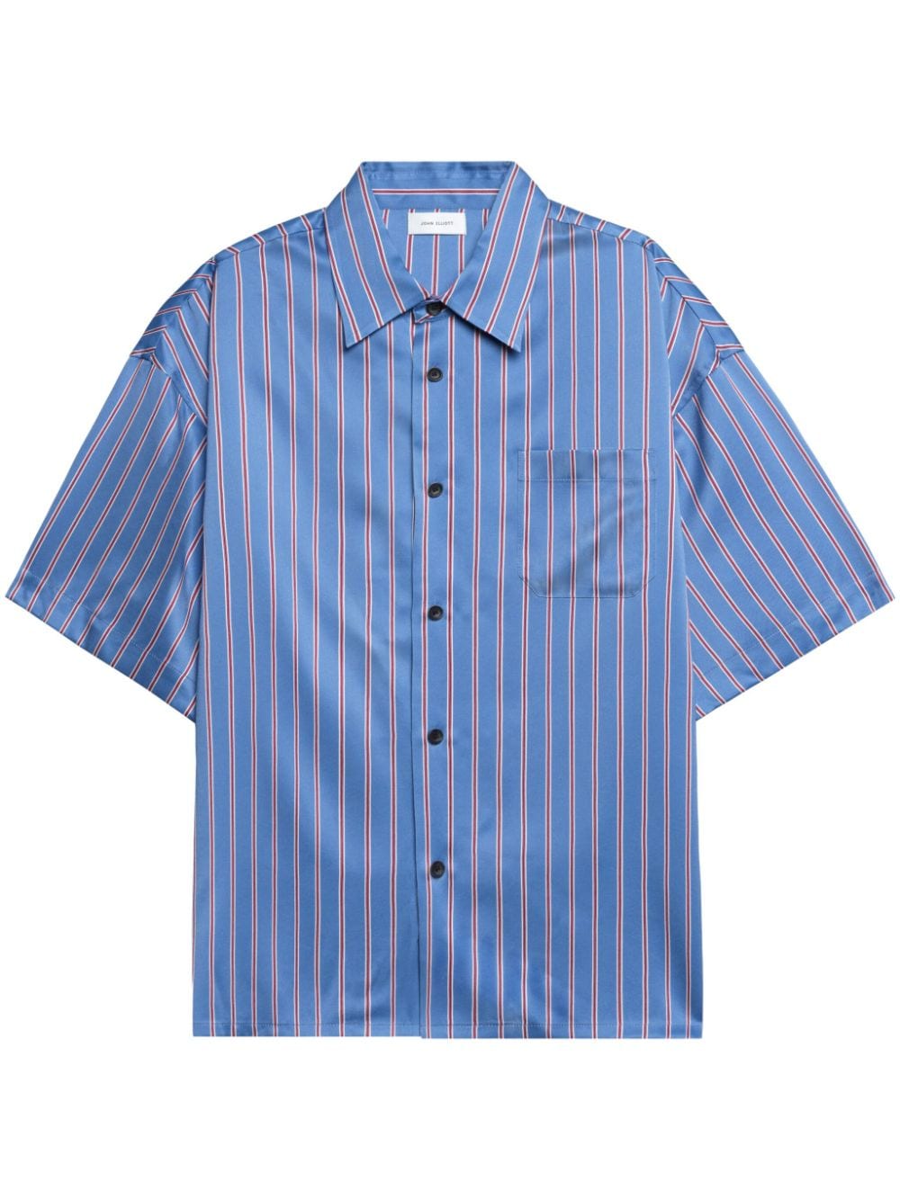 John Elliott striped brushed-silk shirt - Blue von John Elliott