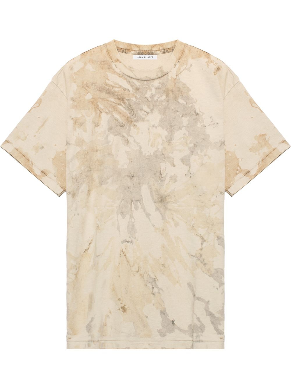 John Elliott tie-dye crew neck T-shirt - Neutrals von John Elliott