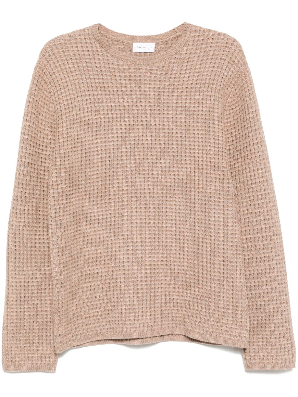 John Elliott waffle-knit crew-neck jumper - Neutrals von John Elliott