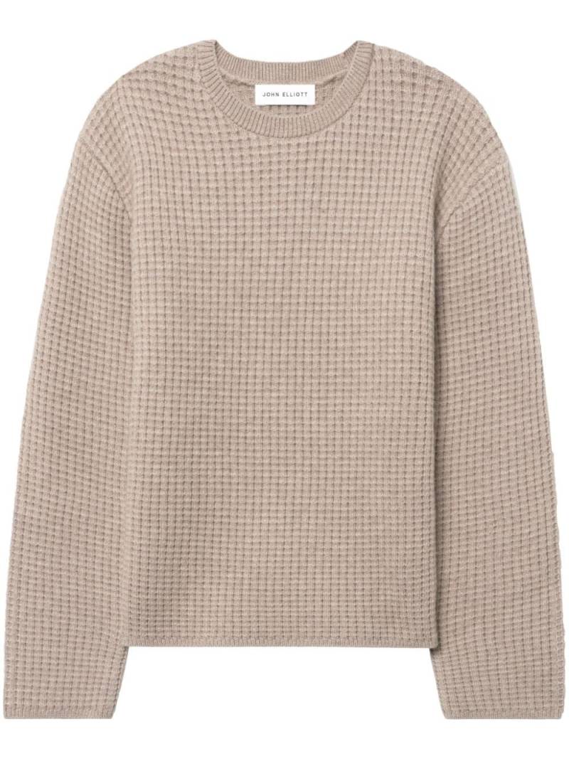 John Elliott waffle-knit merino-wool jumper - Neutrals von John Elliott