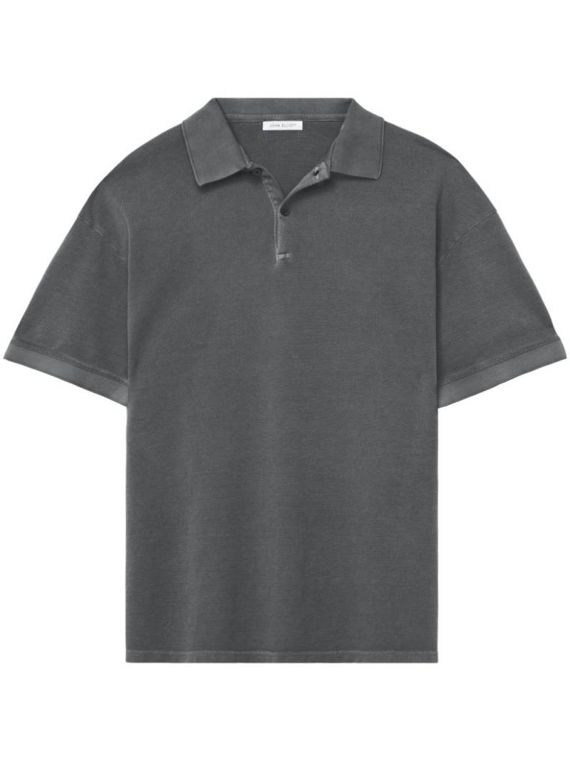 John Elliott washed cotton polo shirt - Grey von John Elliott