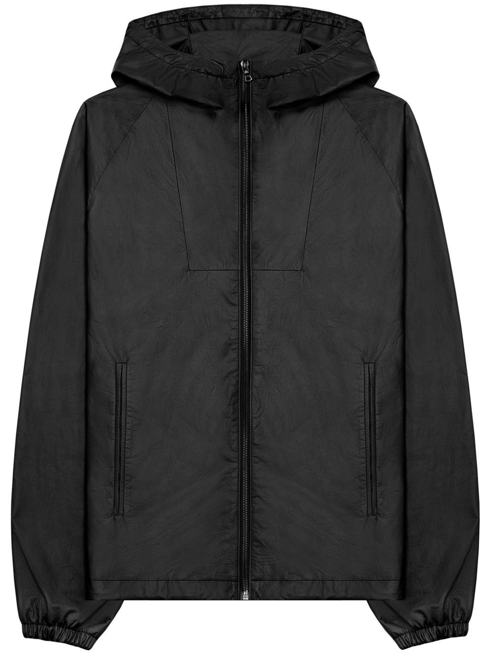 John Elliott zip-up leather hooded jacket - Black von John Elliott