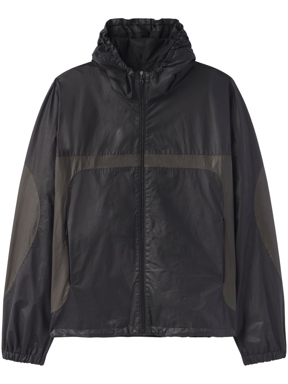 John Elliott zip-up leather windbreaker - Black von John Elliott