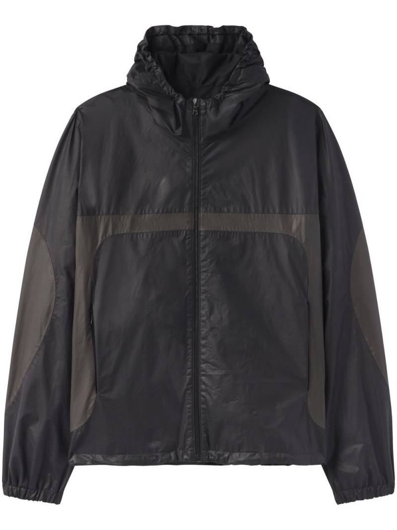 John Elliott zip-up leather windbreaker - Black von John Elliott