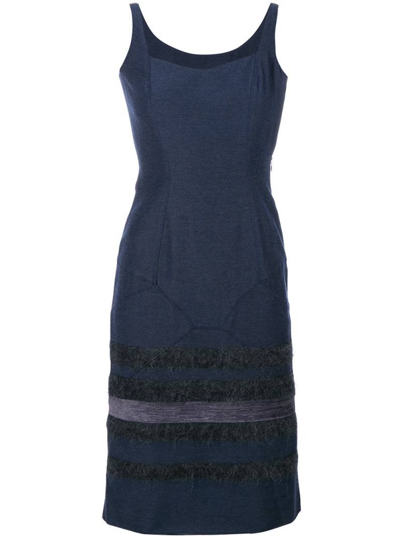 John Galliano Pre-Owned panelled midi dress - Blue von John Galliano Pre-Owned