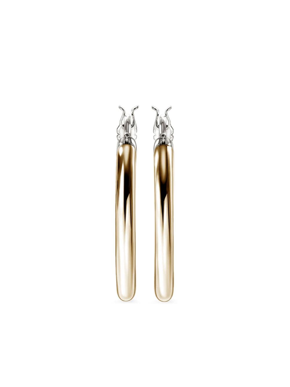 John Hardy 14kt gold JH Essential hoop earrings - Silver von John Hardy