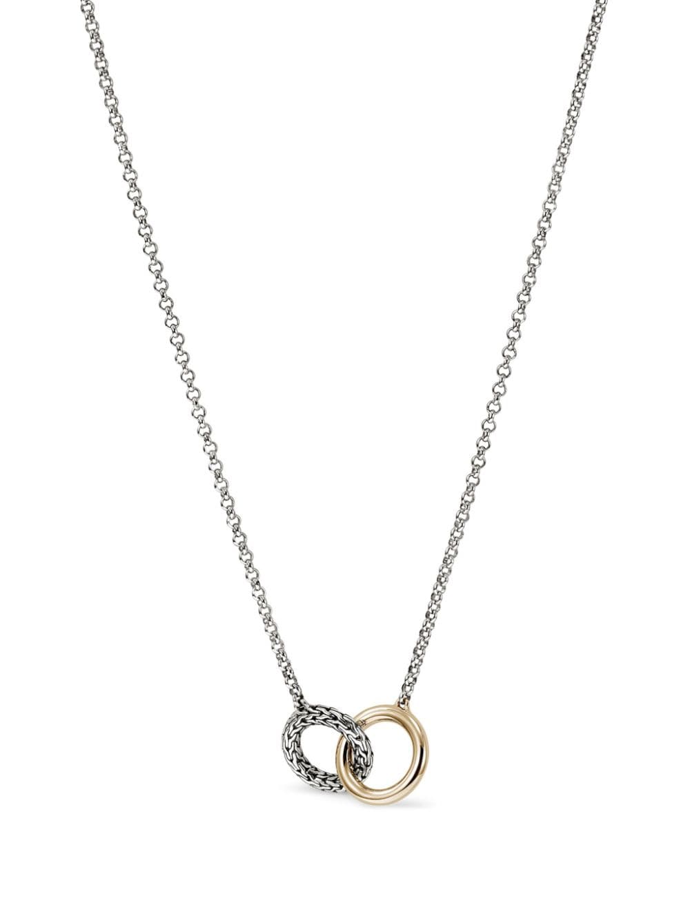 John Hardy 14kt gold JH Essential linked necklace - Silver von John Hardy