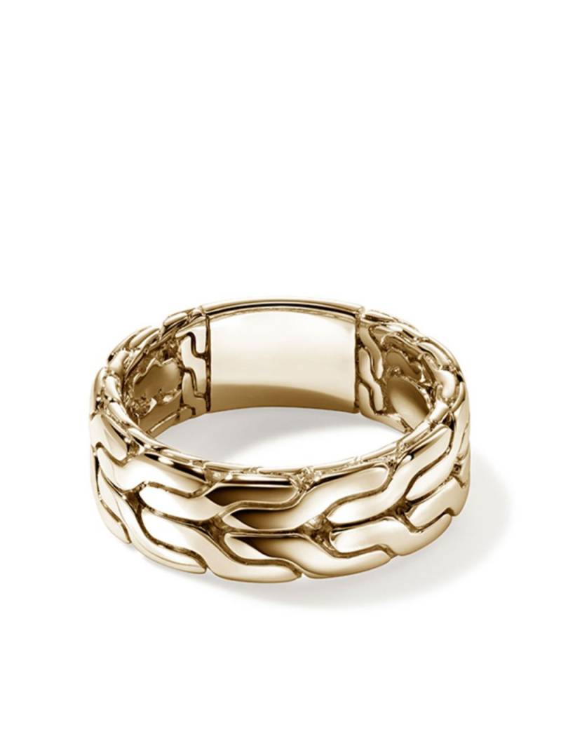 John Hardy 14kt yellow gold Carved Chain ring von John Hardy