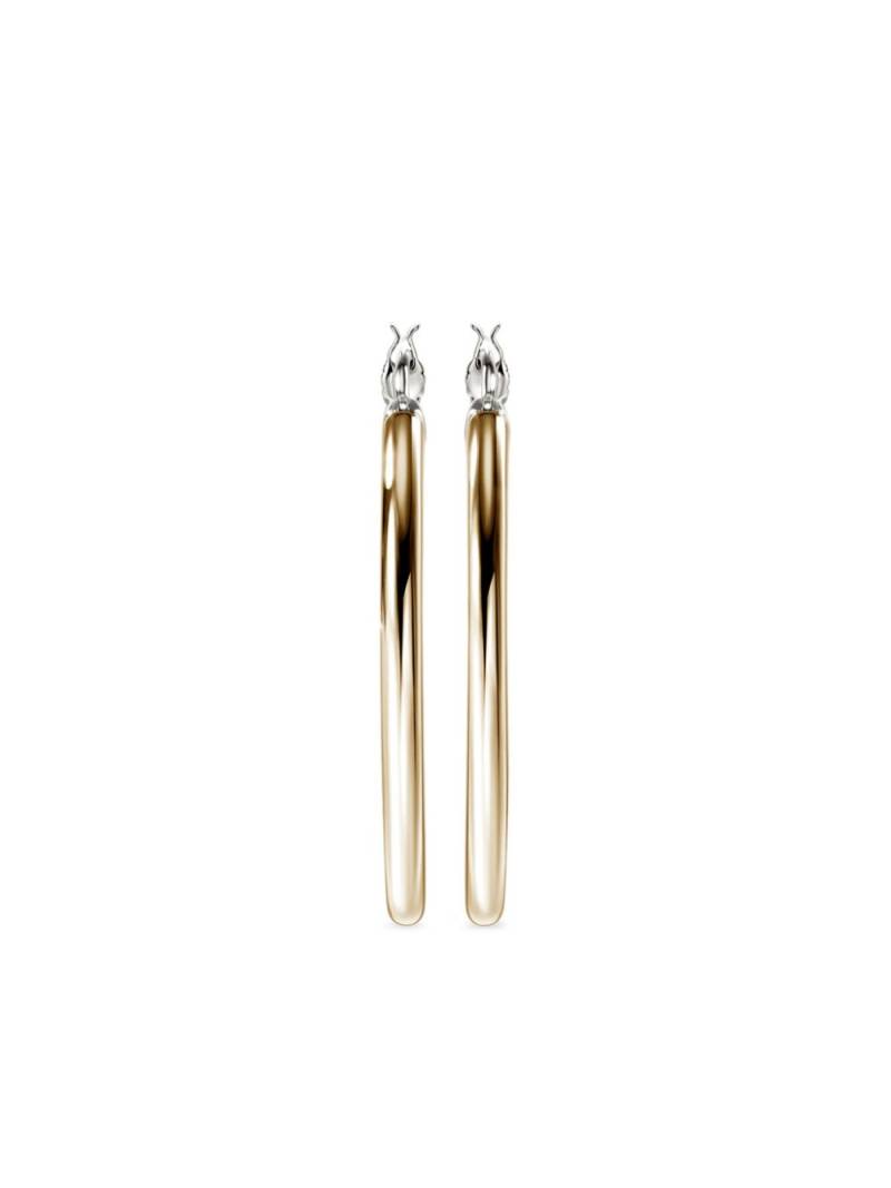 John Hardy 14kt yellow gold Essential diamond hoop earrings - Silver von John Hardy