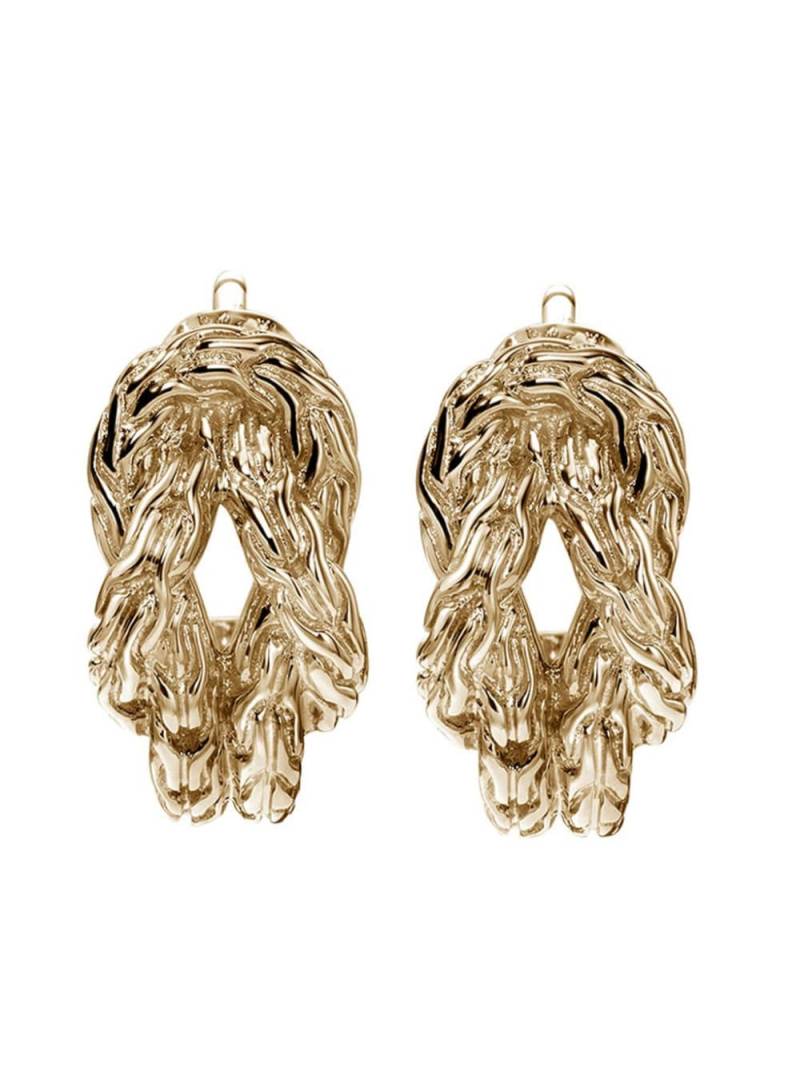 John Hardy 14kt yellow gold Lov Knot hoop earrings von John Hardy