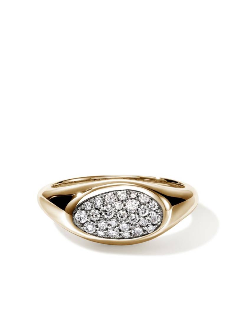 John Hardy 14kt yellow gold Pebble diamond ring von John Hardy