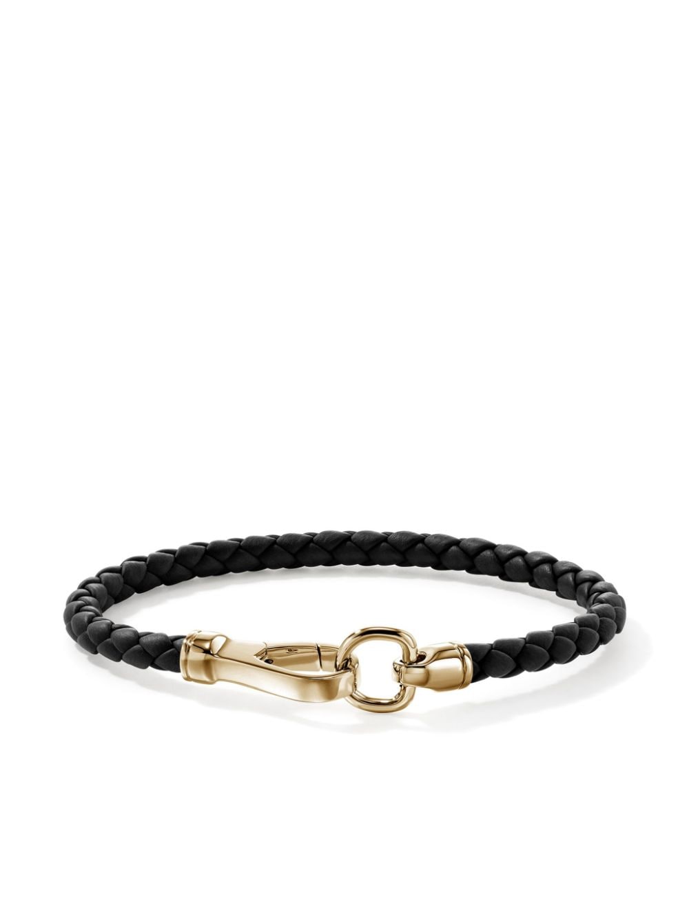 John Hardy 14kt yellow gold and leather bracelet - Black von John Hardy