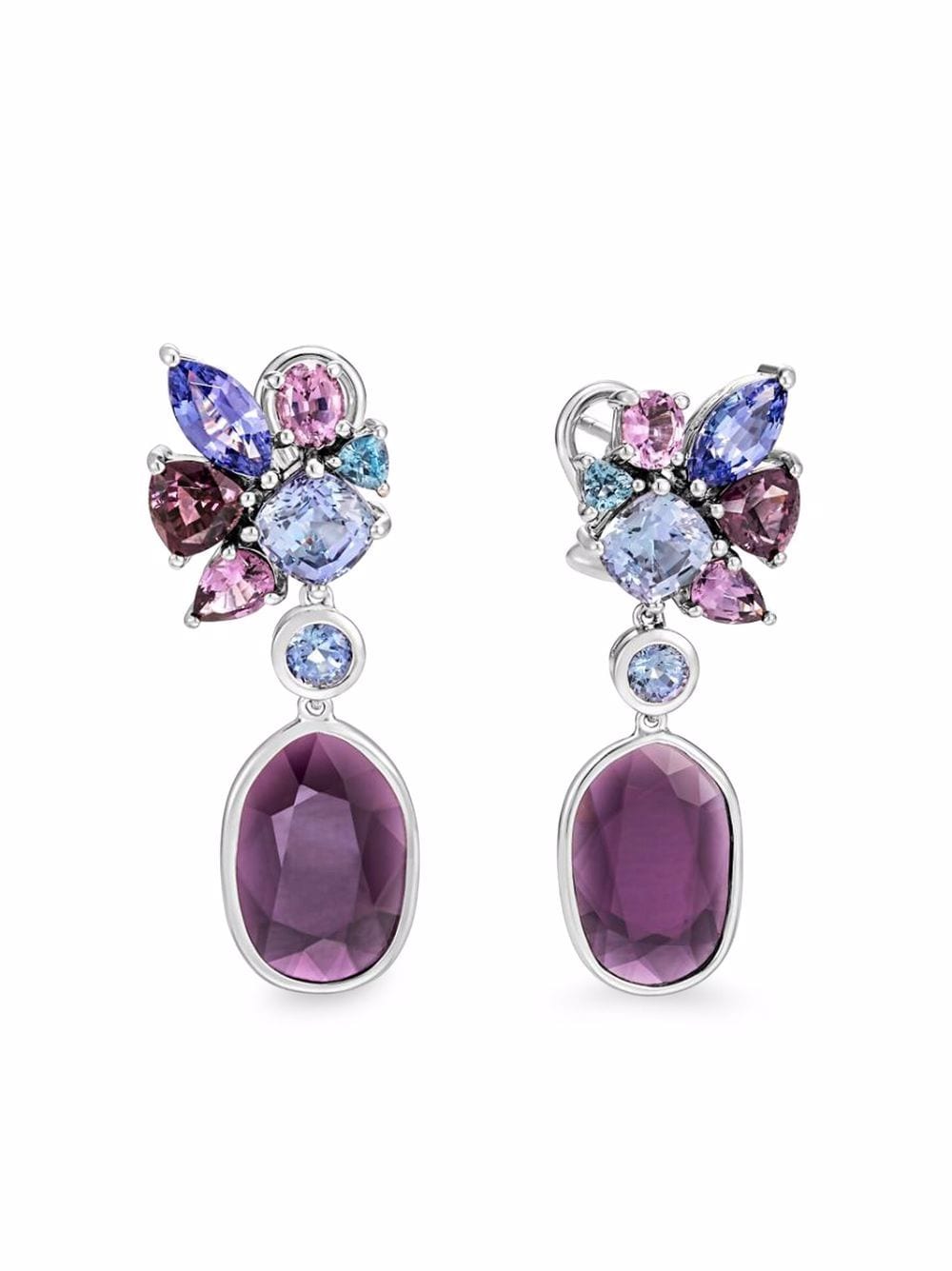 John Hardy 18kt white gold Kala Saru gemstone earrings - Purple von John Hardy