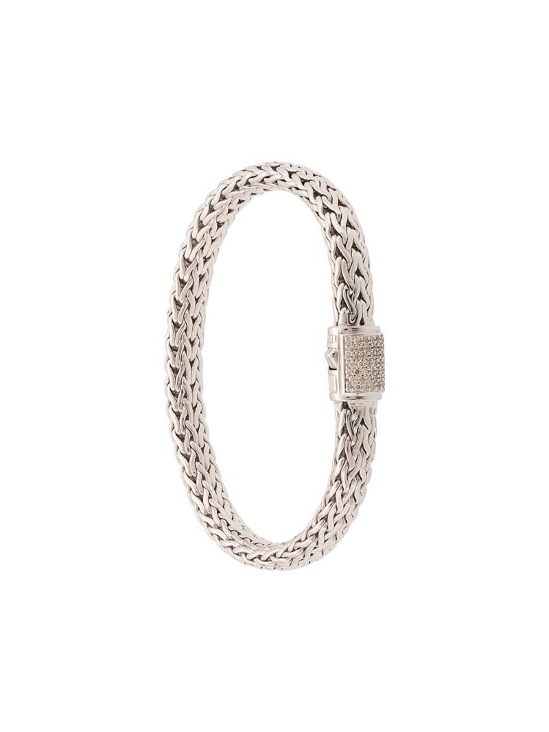 John Hardy Classic Chain 7.5mm diamond pavé bracelet - Silver von John Hardy