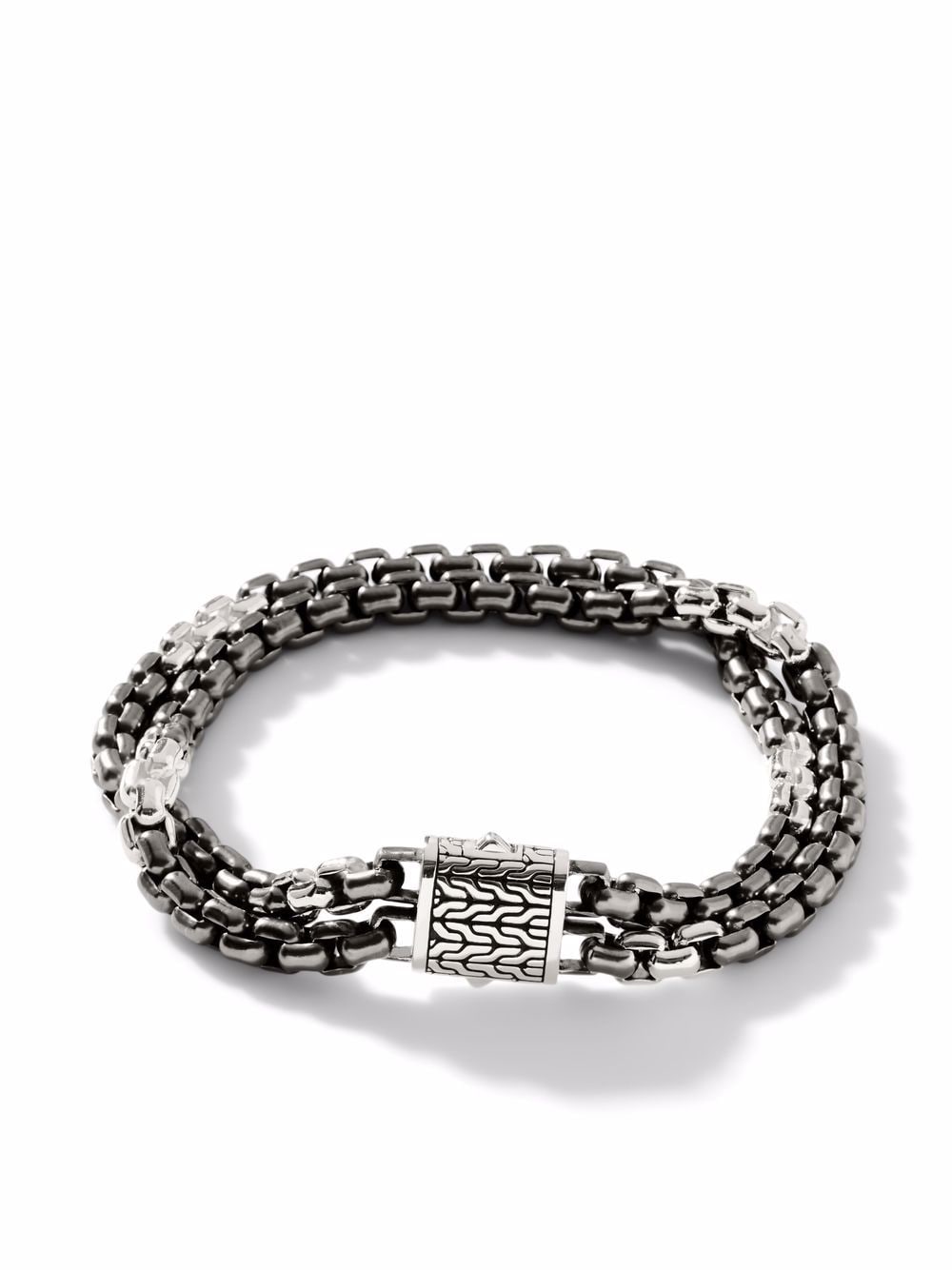 John Hardy Classic Chain industrial box chain bracelet - Black von John Hardy