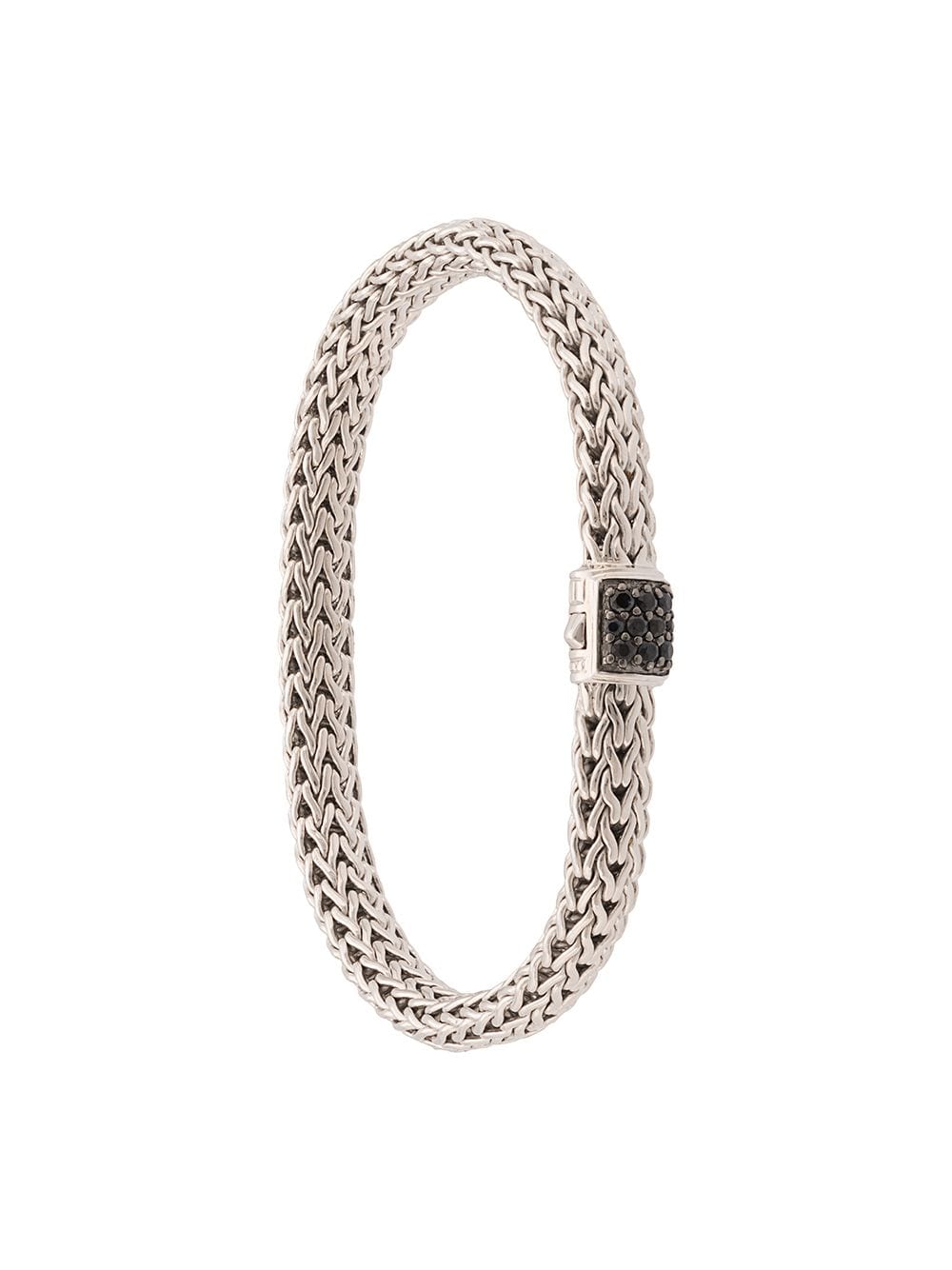 John Hardy Classic Chain 6.5mm black sapphire pavé bracelet - Silver von John Hardy