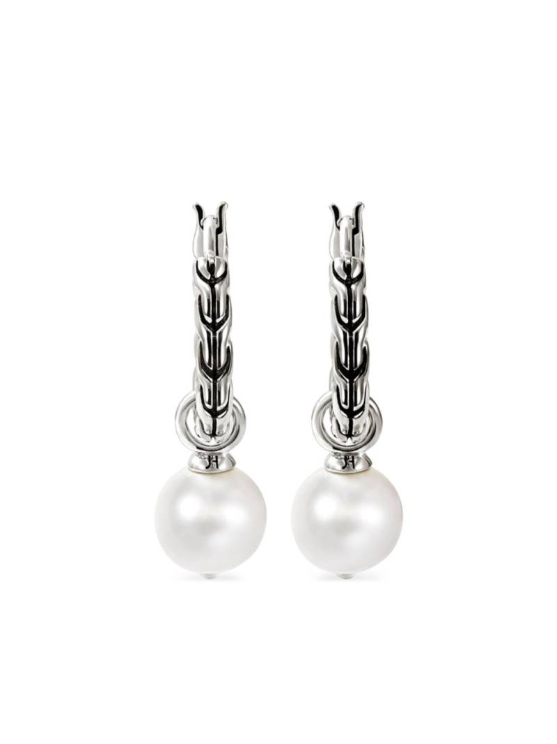 John Hardy JH Essential pearl hoop earrings - Silver von John Hardy