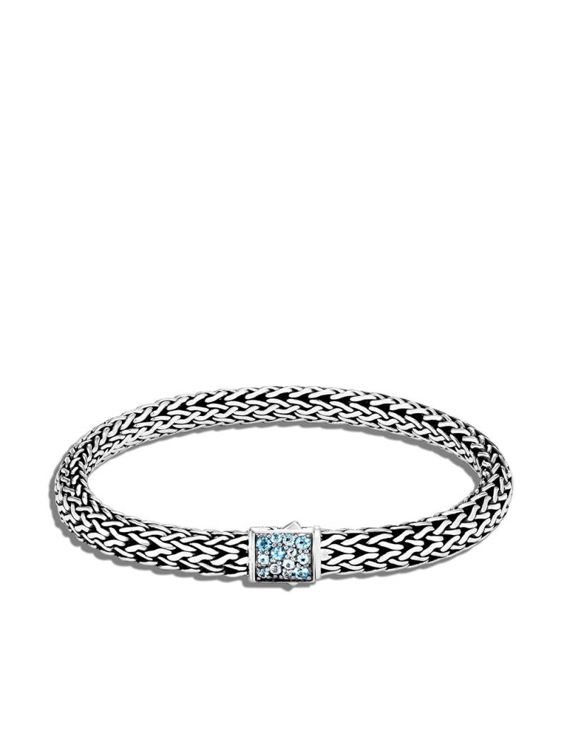 John Hardy Classic Chain 6.5mm reversible Icon topaz bracelet - Silver von John Hardy