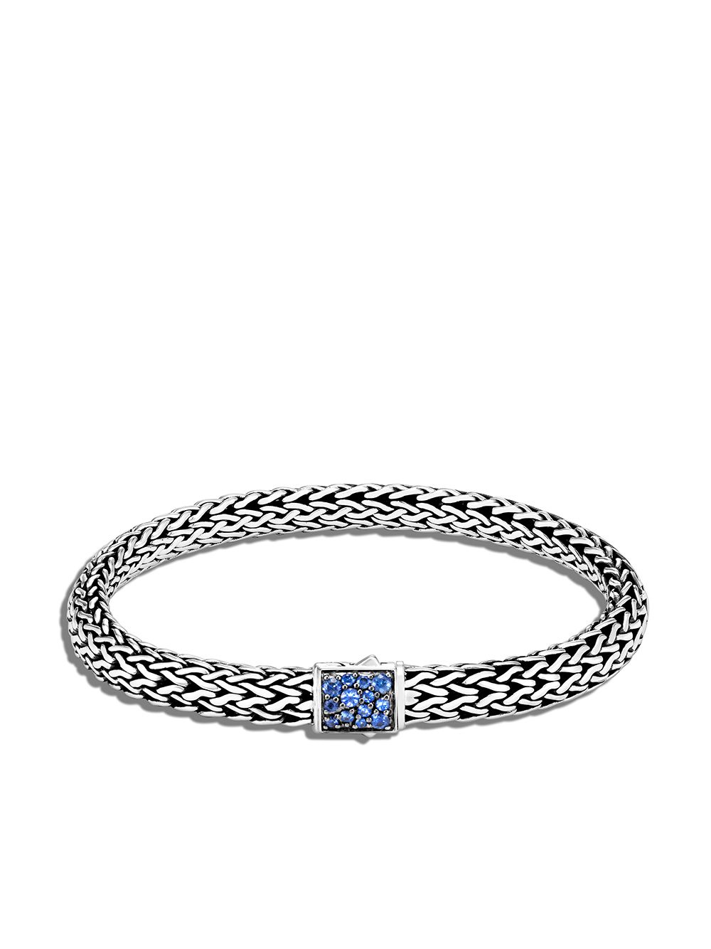 John Hardy Classic Chain 6.5mm reversible sapphire pavé bracelet - Silver von John Hardy