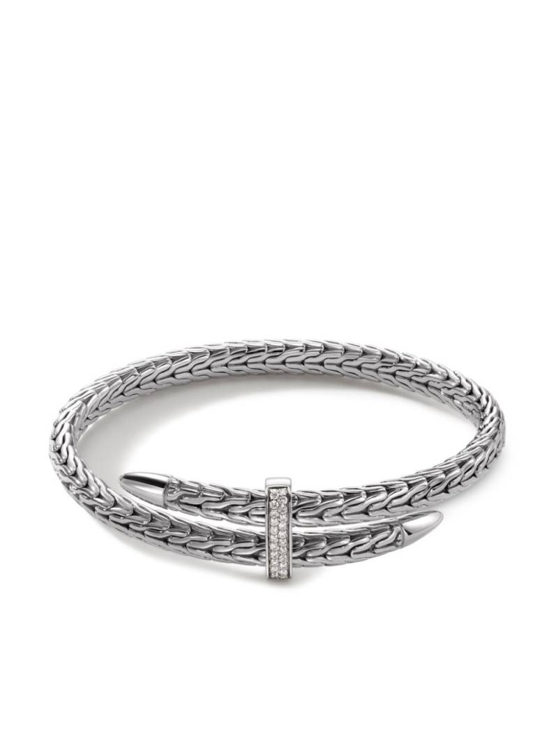 John Hardy sterling silver Spear Flex diamond cuff bracelet von John Hardy