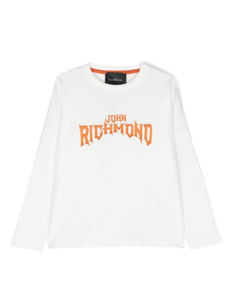 John Richmond Junior logo-embroidered T-shirt - White von John Richmond Junior