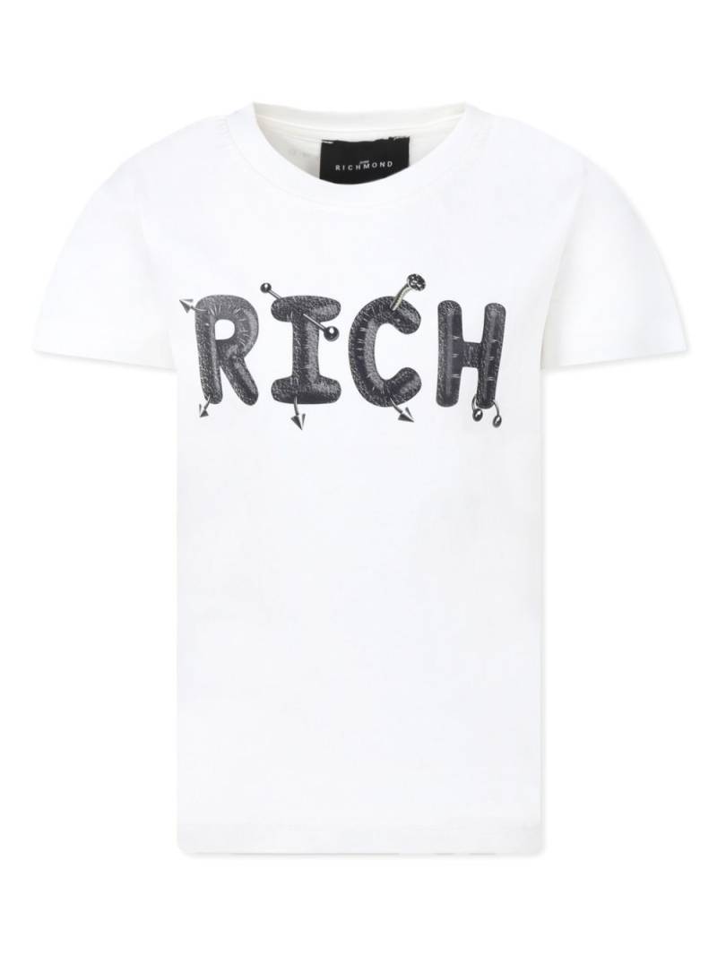 John Richmond Junior Rich-print T-shirt - White von John Richmond Junior