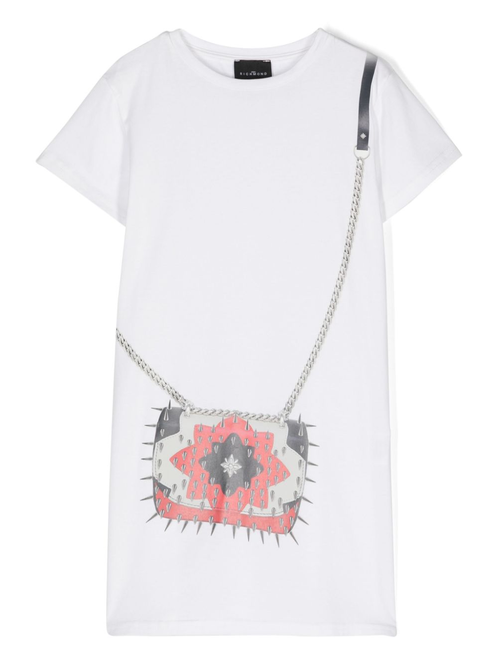 John Richmond Junior bag-print cotton dress - White von John Richmond Junior