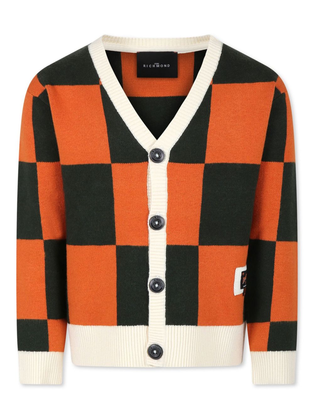 John Richmond Junior checked cardigan - Orange von John Richmond Junior