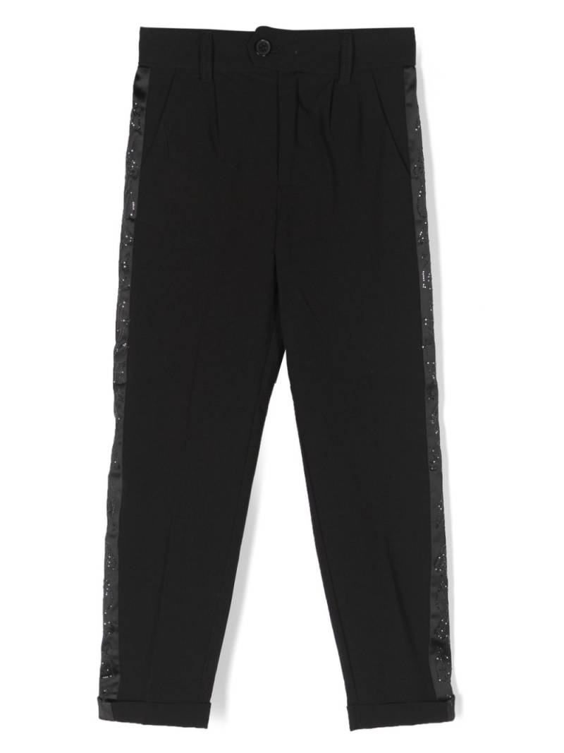 John Richmond Junior crystal-embellished tailored trousers - Black von John Richmond Junior