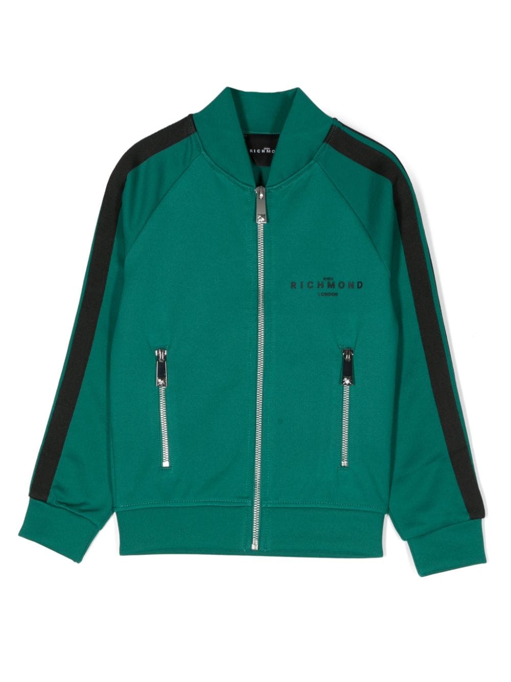 John Richmond Junior embossed-logo bomber jacket - Green von John Richmond Junior