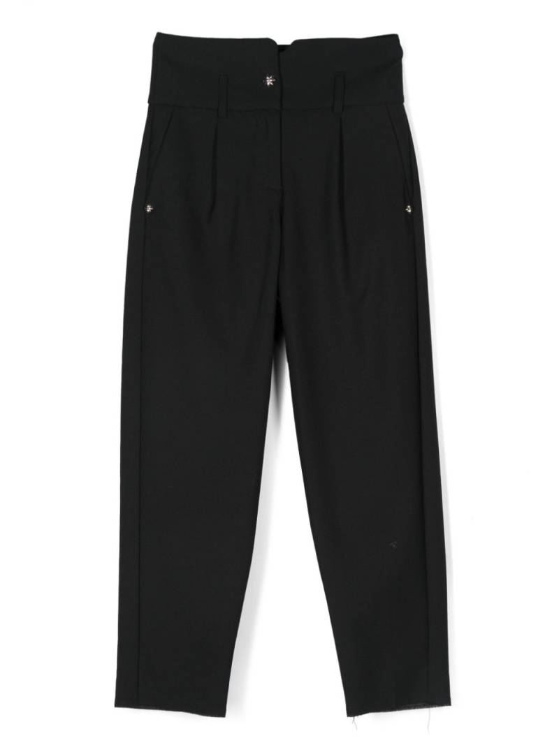 John Richmond Junior floral-button trousers - Black von John Richmond Junior