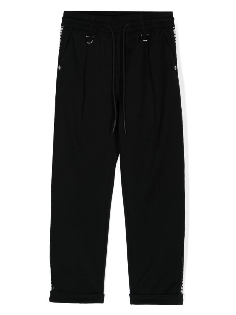 John Richmond Junior jacquard-logo trousers - Black von John Richmond Junior