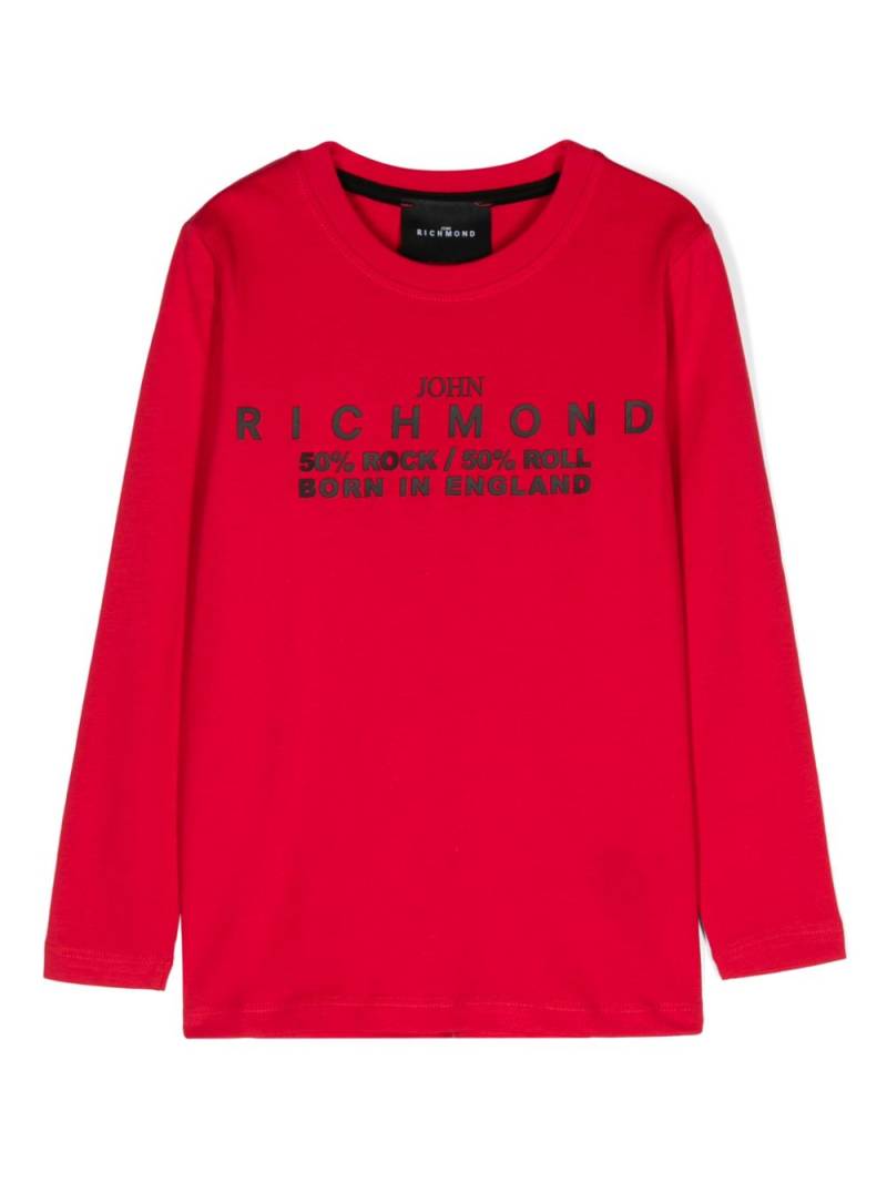 John Richmond Junior logo-appliqué T-shirt - Red von John Richmond Junior