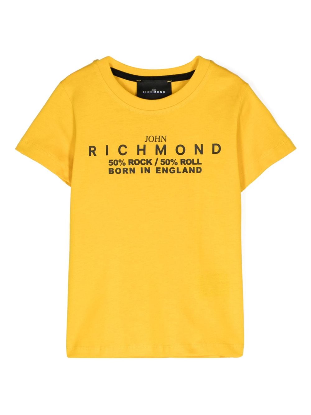 John Richmond Junior logo-appliqué T-shirt - Yellow von John Richmond Junior